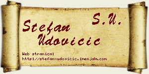 Stefan Udovičić vizit kartica